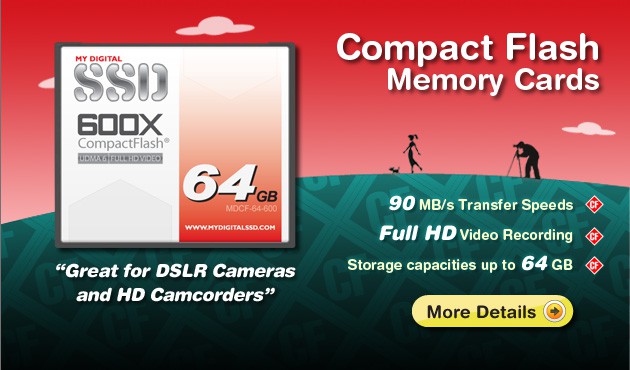 MyDigitalSSD 600X UDMA CompactFlash Memory Cards