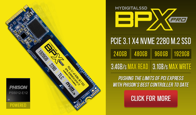 MyDigitalSSD BPX Pro PCIe 3.1 x4 NVMe M.2 2280-S3-M SSDs