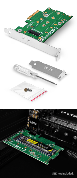 MyDigitalSSD UX M.2 PCIe NVMe SSD to PCI Express Adapter Card